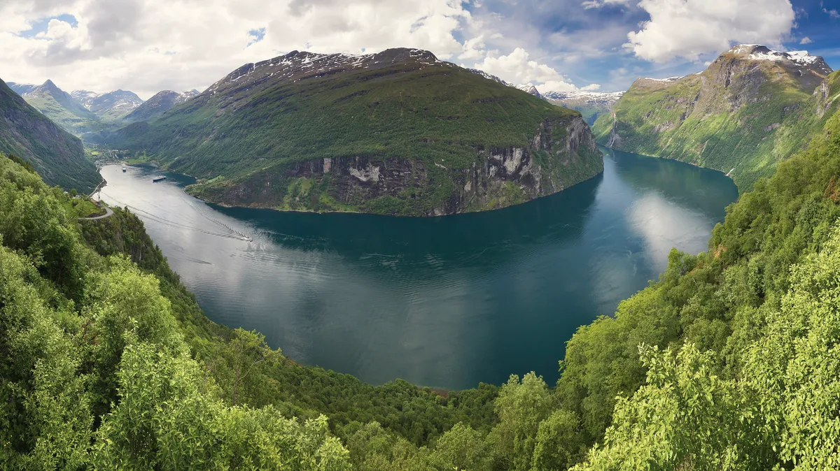 Geirangerfjord seen from the Ørnesvingen viewpoint, Norway