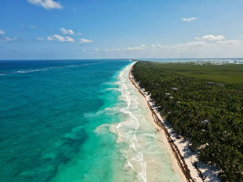 Tulum coast, Riviera Maya: the setting of Hotel Esencia (not a photo of the property)
