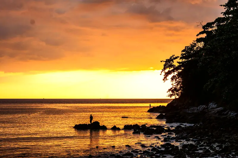 Golden sunset over the Andaman Sea off Phuket