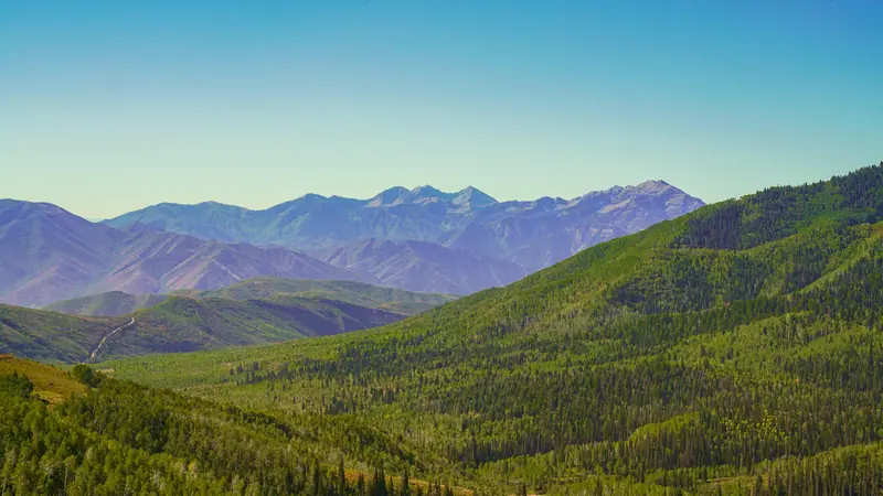 Wasatch Mountains, Utah: the setting of The Lodge at Blue Sky, Auberge Collection (not a photo of the property)