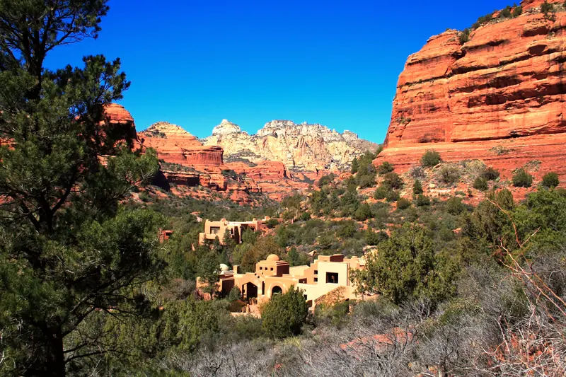 Enchantment Resort, home of Mii amo, among the red rocks near Sedona