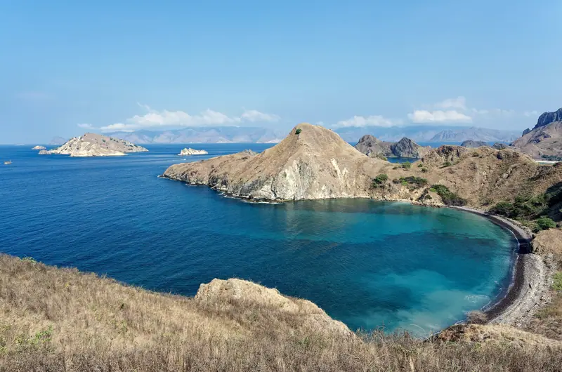 The ridges and bays of Padar Island in Komodo National Park, on this voyage’s route