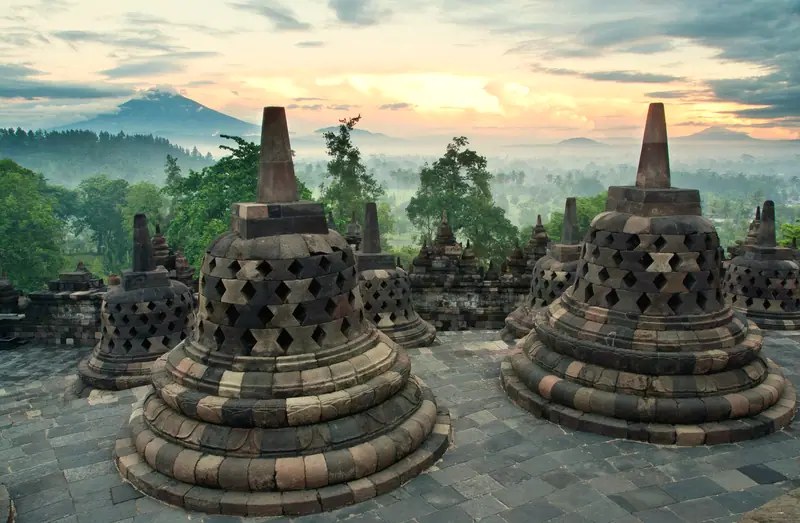 Borobudur Sunrise, at Bali to Phuket: Komodo, Borobudur and the Andaman Sea