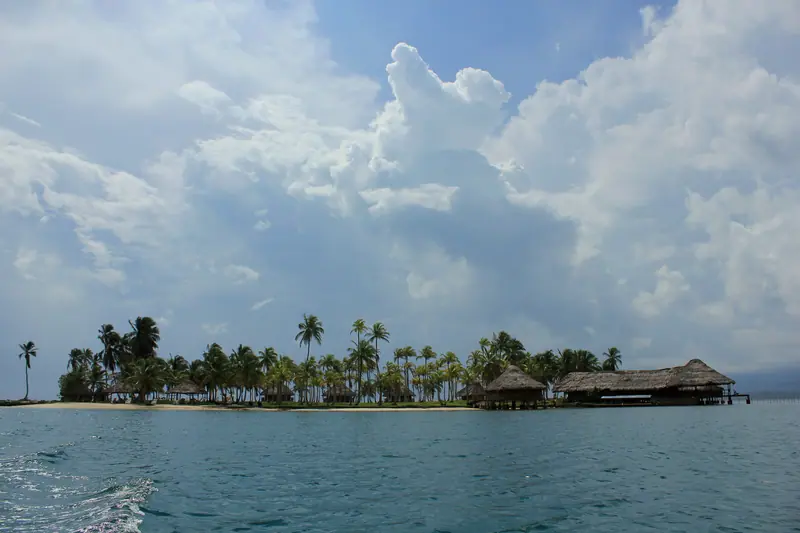 A palm-covered island in Guna Yala (San Blas), Panama, on this voyage’s route