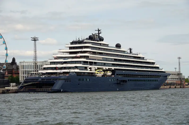 The Ritz-Carlton Yacht Collection’s Evrima at port