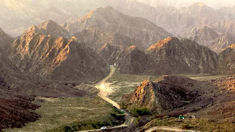 Ras Al Khaimah mountains: the setting of The Ritz-Carlton Ras Al Khaimah, Al Wadi Desert (not a photo of the property)
