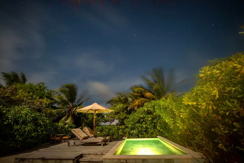 Cloudy Night @ Six Senses Laamu Beach Villa