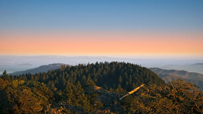 Marin County hills, California: the setting of Spirit Rock Meditation Center (not a photo of the property)
