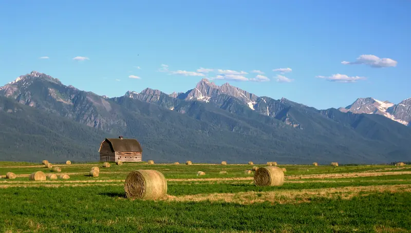 Western Montana valley: the setting of Triple Creek Ranch (not a photo of the property)